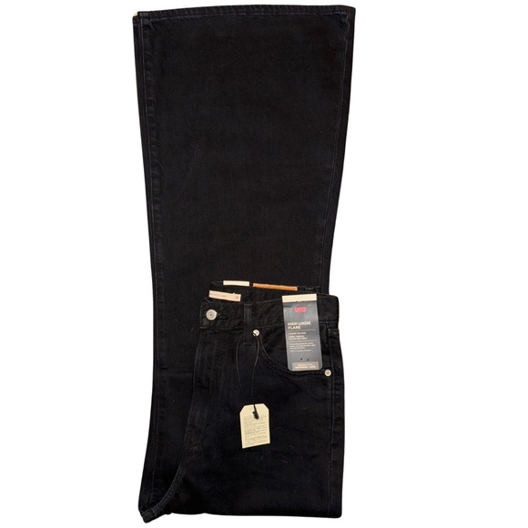 Levi's® Premium High Loose Flare Women’s Jeans Trainwreck Black - Picture 4 of 14